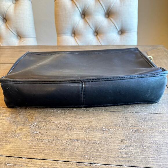 Vintage Coach Lexington Black Leather Briefcase Messenger Bag Turn Lock 5265 - Picture 6 of 16